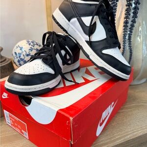 Nike Kids Black and White Dunk Sneakers